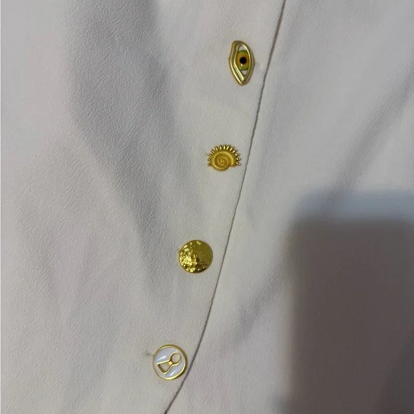 Sxhiaparelli Elegant White Button-Front Pencil Skirt - Women - Picture 6 of 6